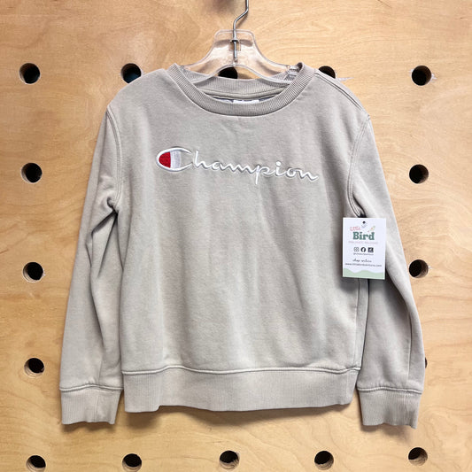 Greige Embroider Logo Pullover