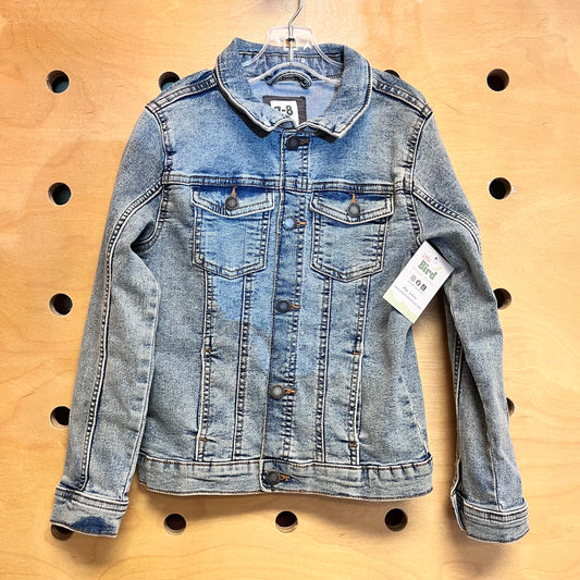 Light Wash Snap Denim Jacket