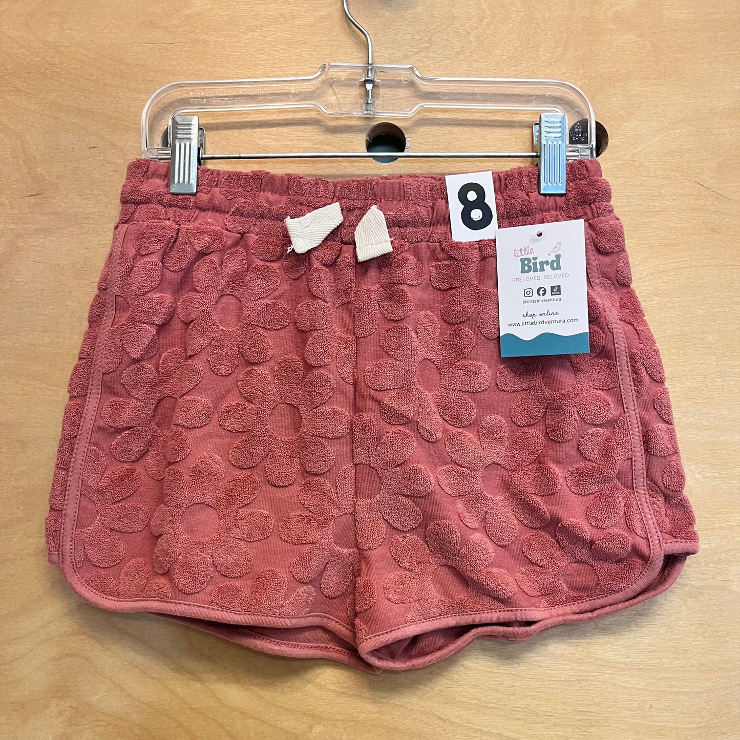 Terracotta Terry Flower Shorts NEW!
