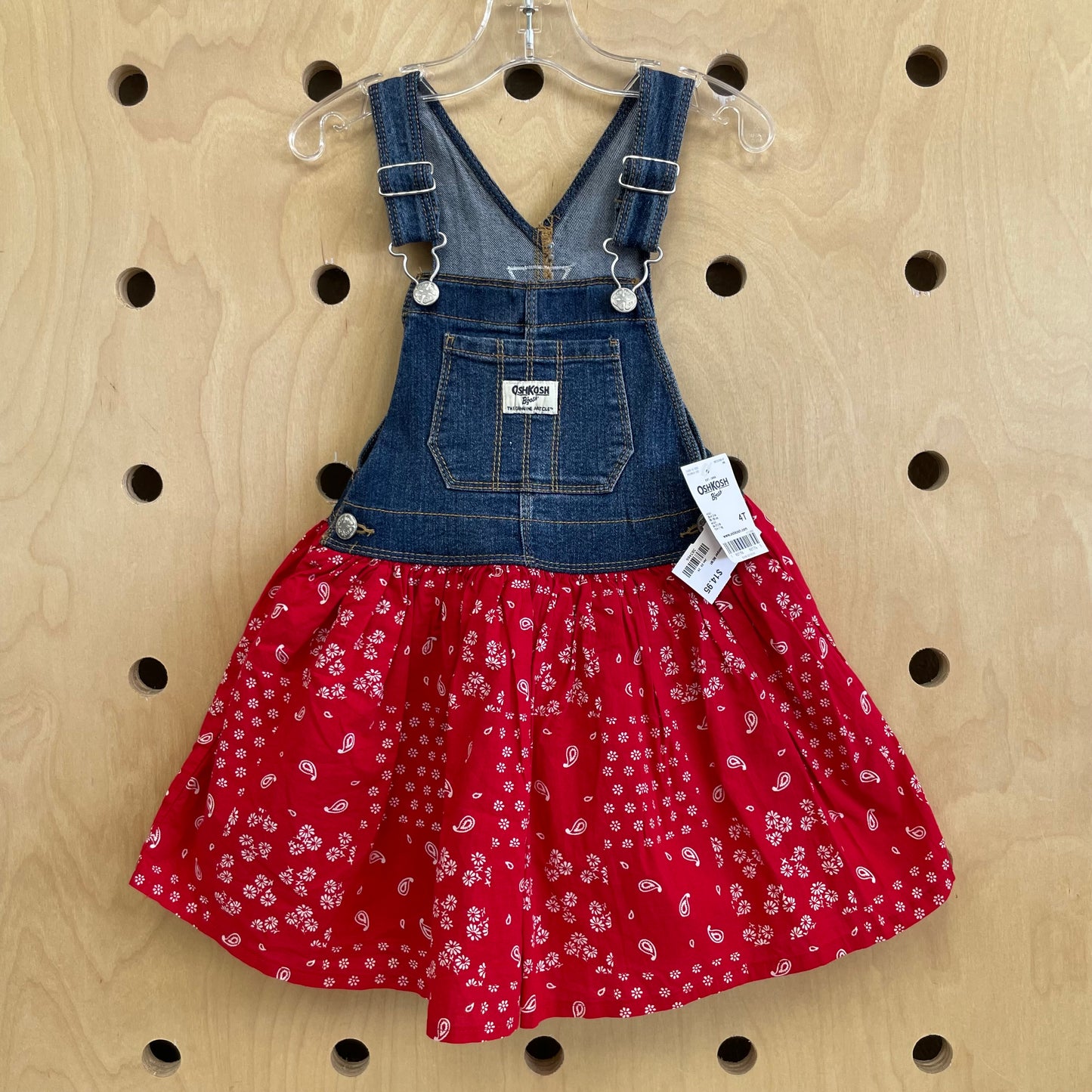 Red Paisley Denim Jumper NEW!