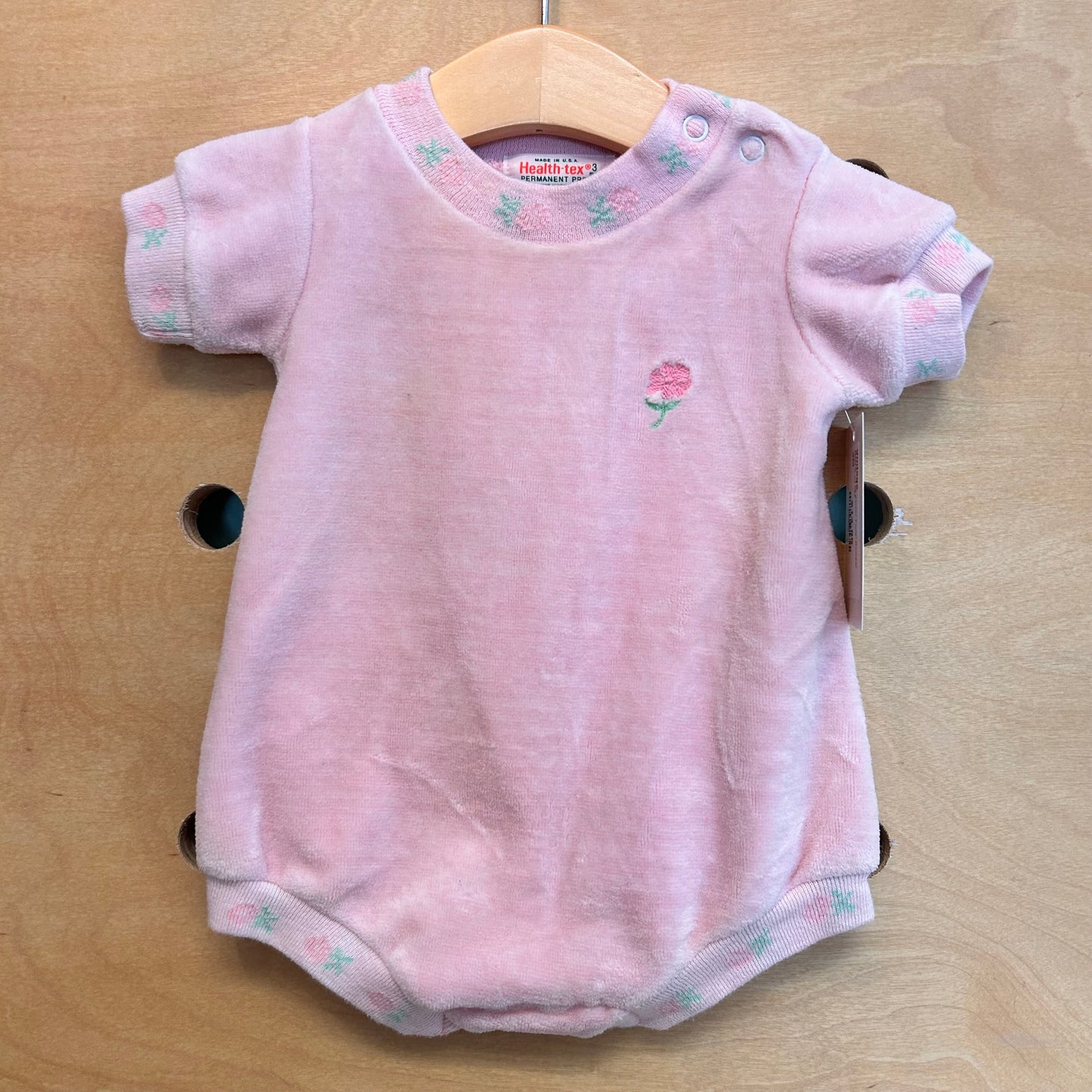 Health-Tex Velour Floral Romper