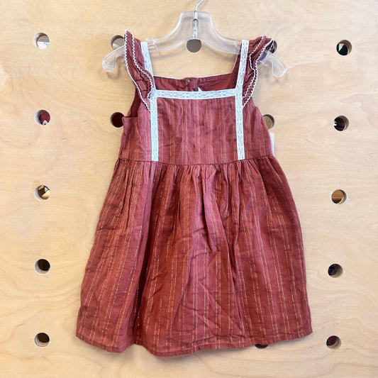 Brown/Gold Striped Dress