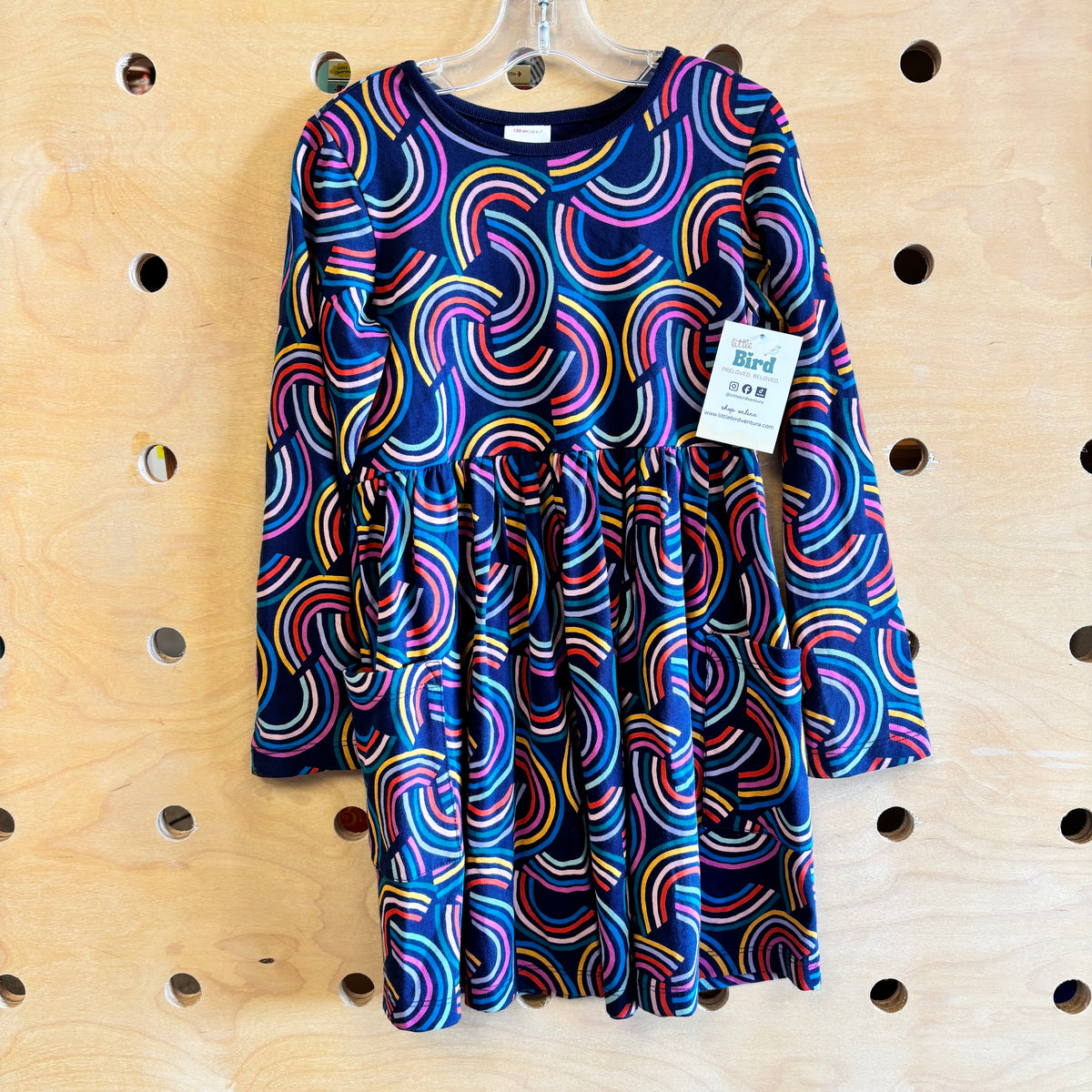 Blue Rainbows Twirl Dress
