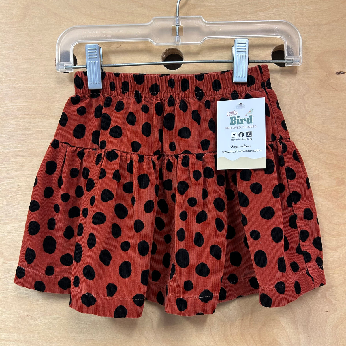 Rust/Black Polka Dot Skirt