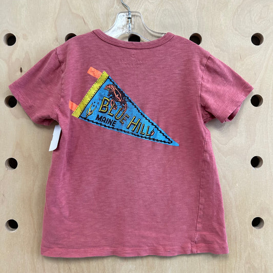 Dusty Red Blue Hill Tee