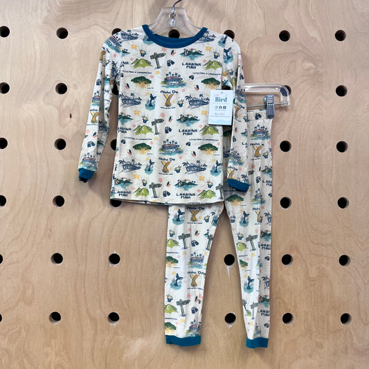 Yellow Hawaiian Bamboo Pajamas