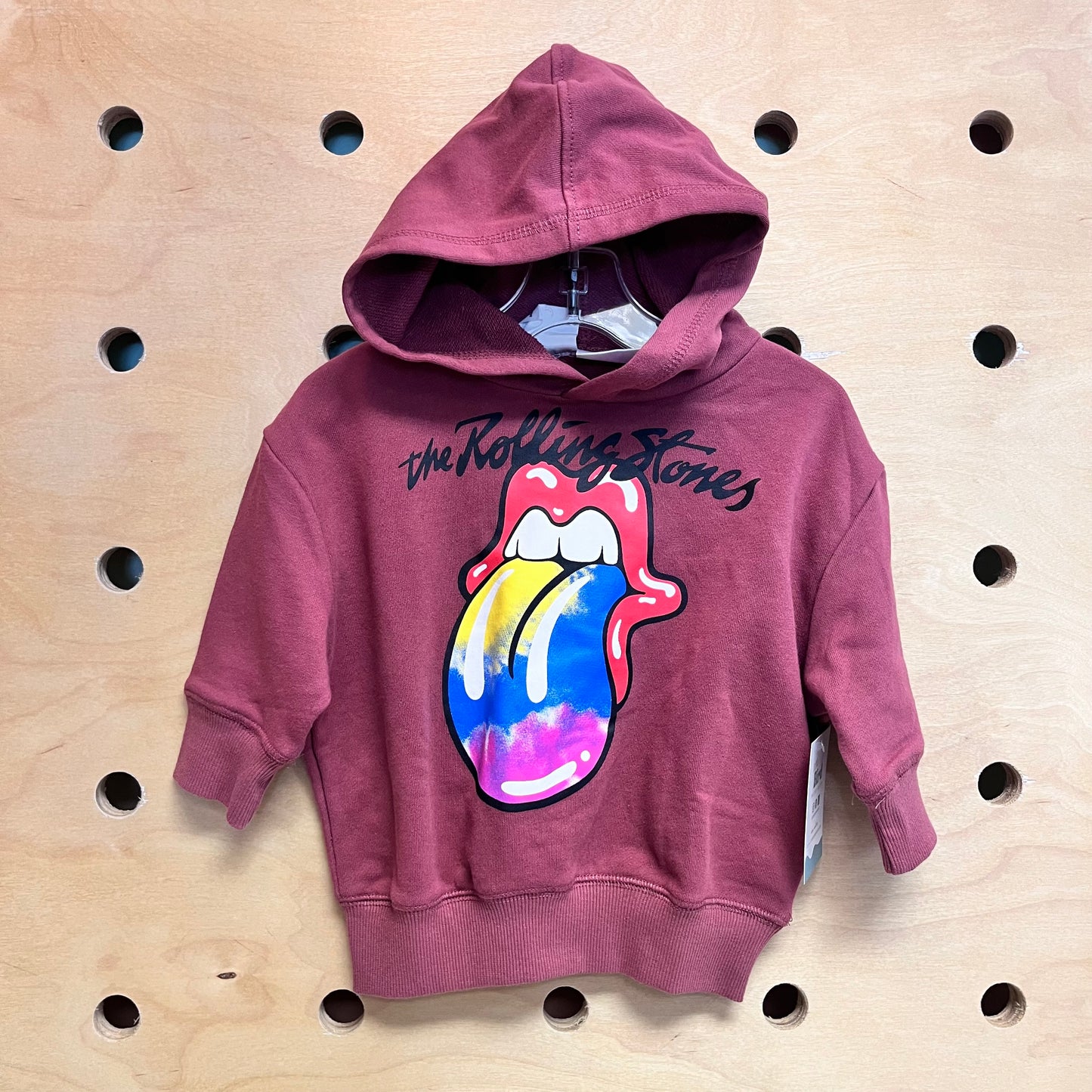 Burgundy Rolling Stones Hoodie