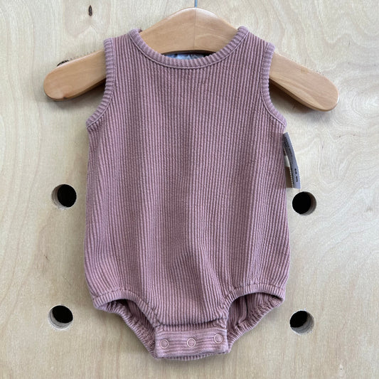 Dusty Pink Ribbed Bodysuit