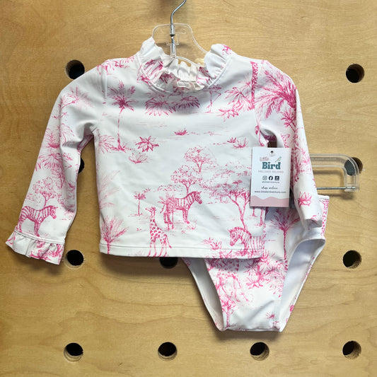 White/Pink Safari Swimsuit