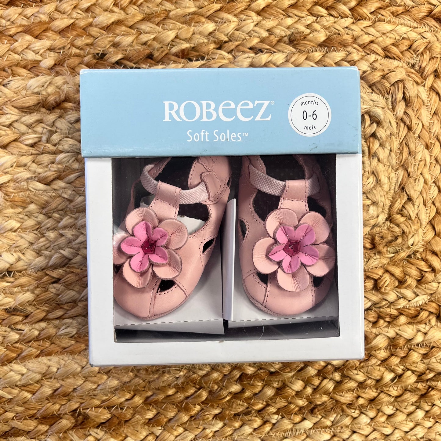 Pink Floral Soft Sole Leather Shoes