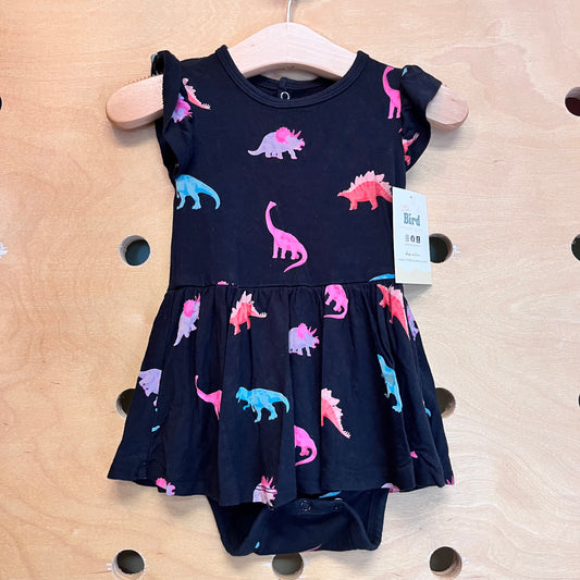 Black Bamboo Dino Dress