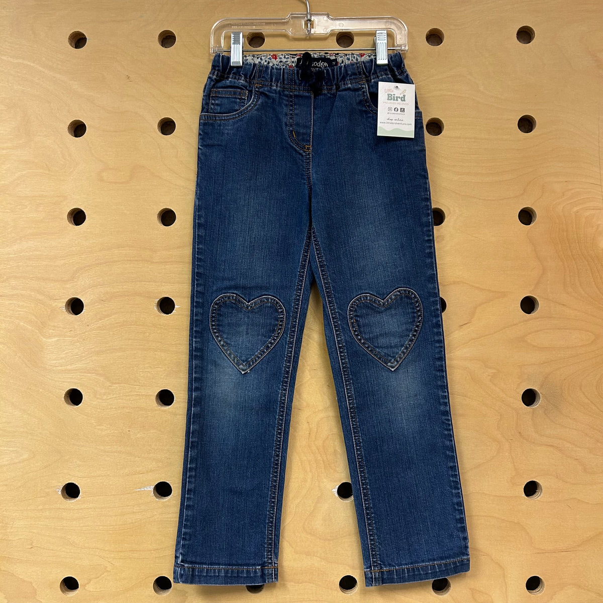 Heart Knee Patch Denim