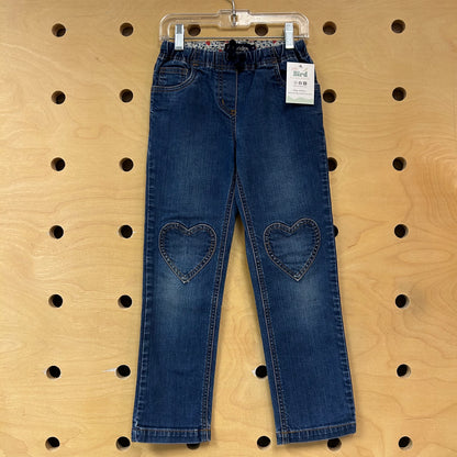 Heart Knee Patch Denim