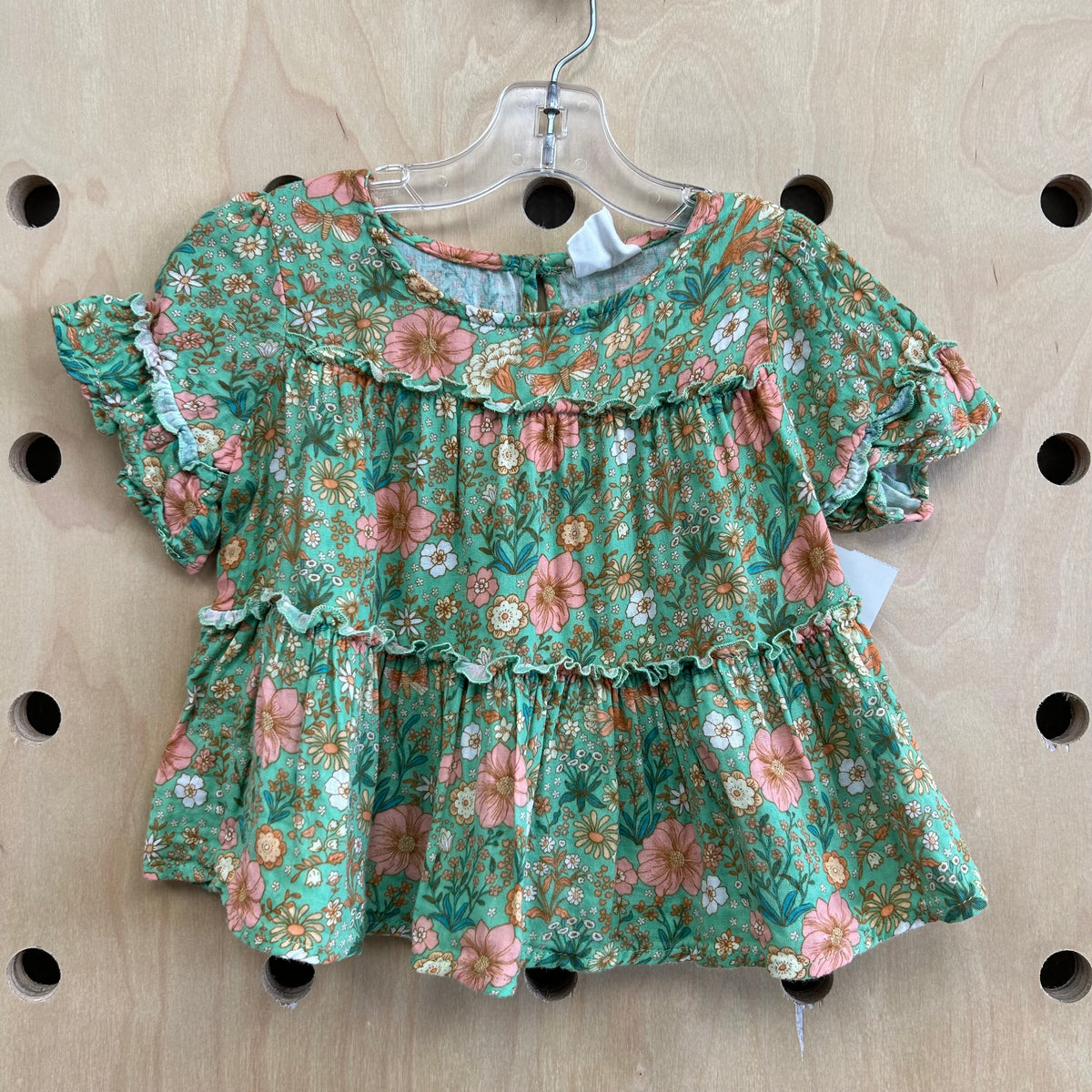 Green Floral Top