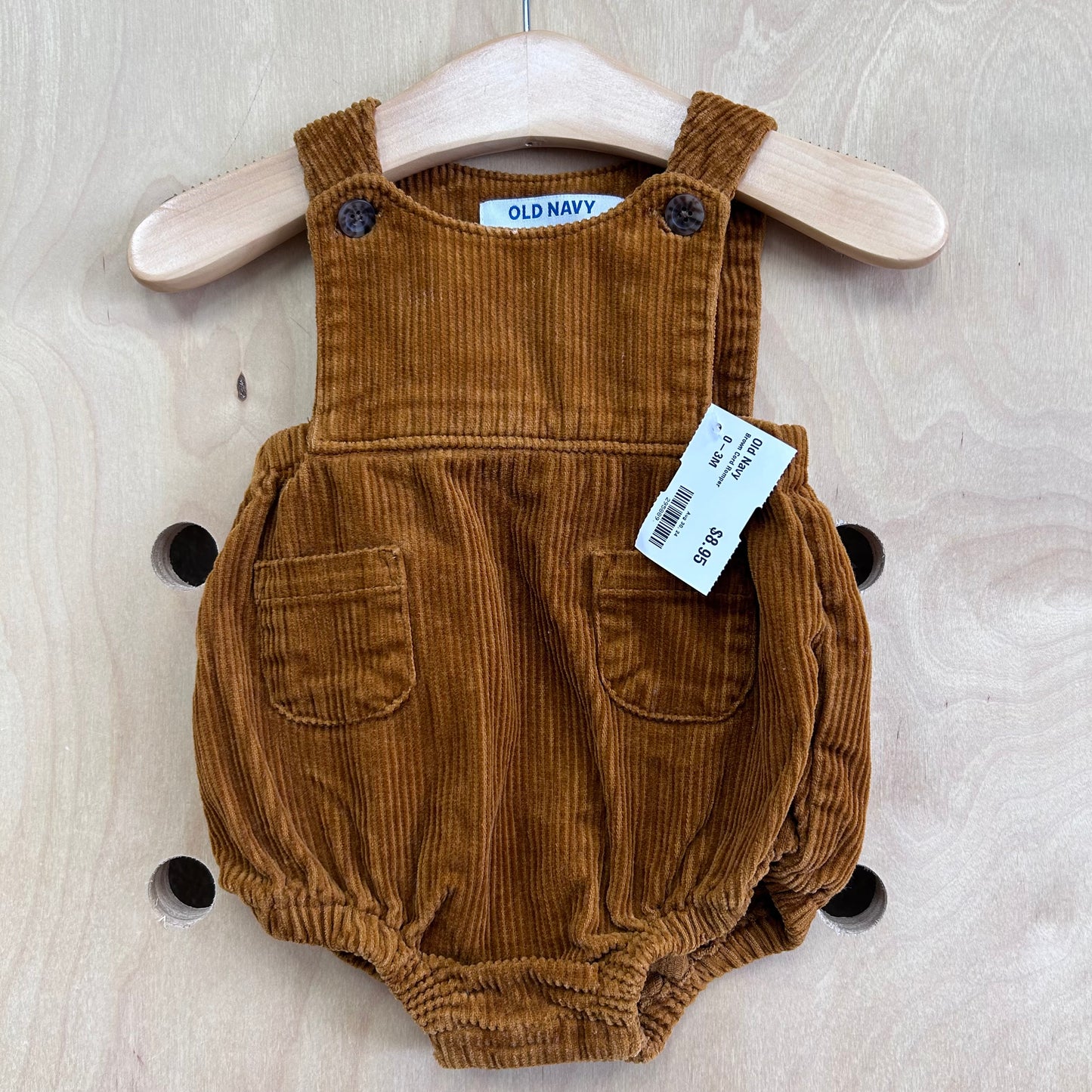Brown Cord Romper