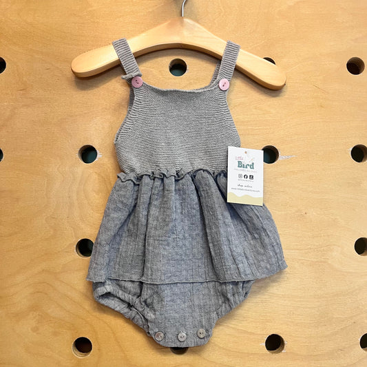 Knit & Pointelle Romper