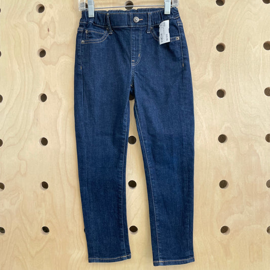 Dark Wash Elastic Waist Denim