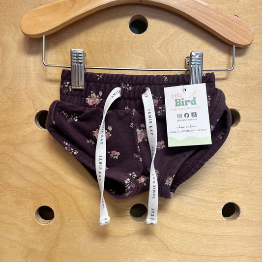 Purple Organic Floral Shorties