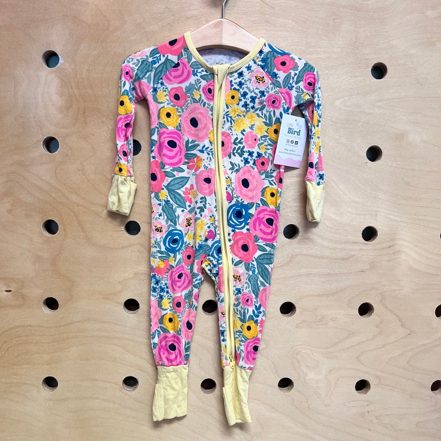 Pink/Teal Floral Bamboo Zippy