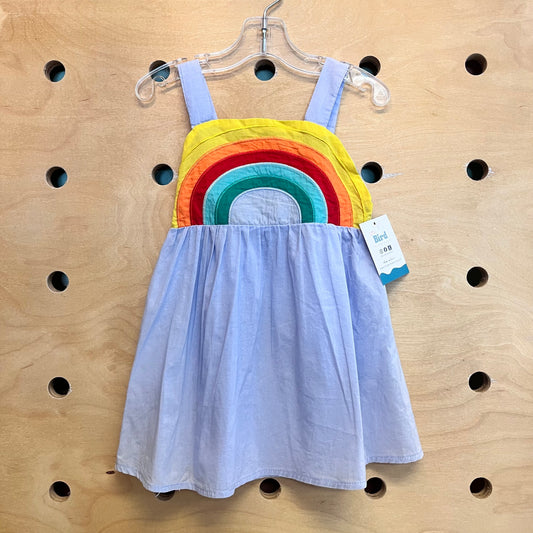 Blue Rainbow Pinafore Dress
