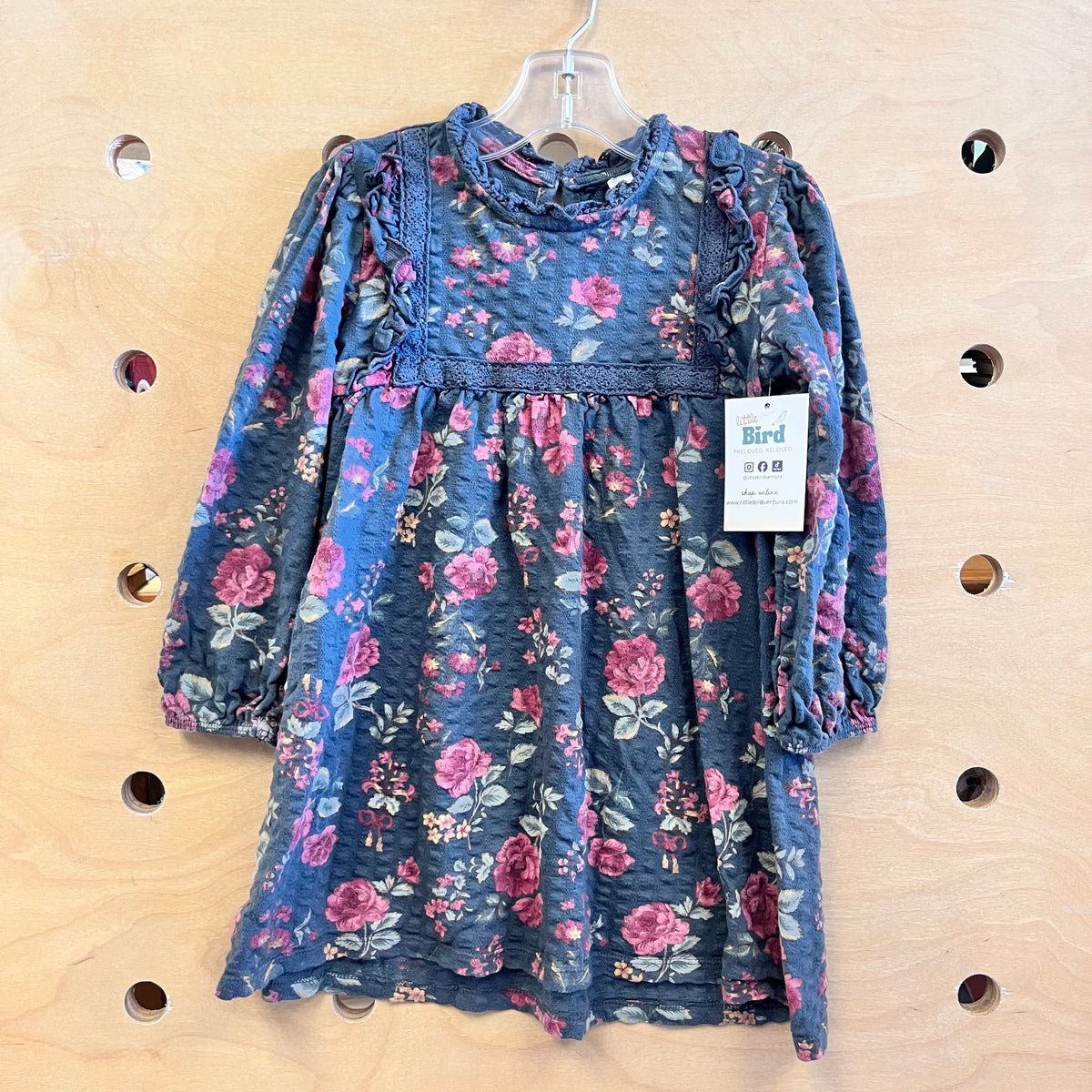 Grey/Pink Floral Dress