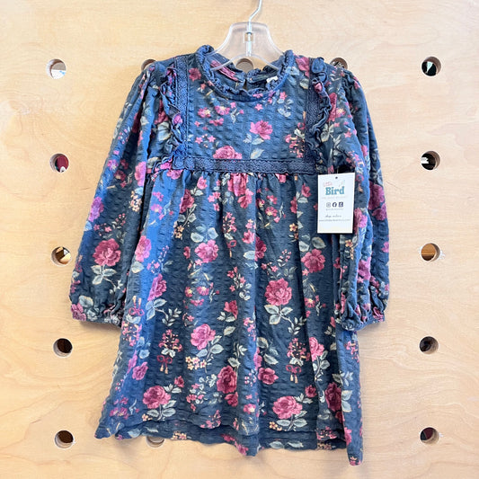 Grey/Pink Floral Dress