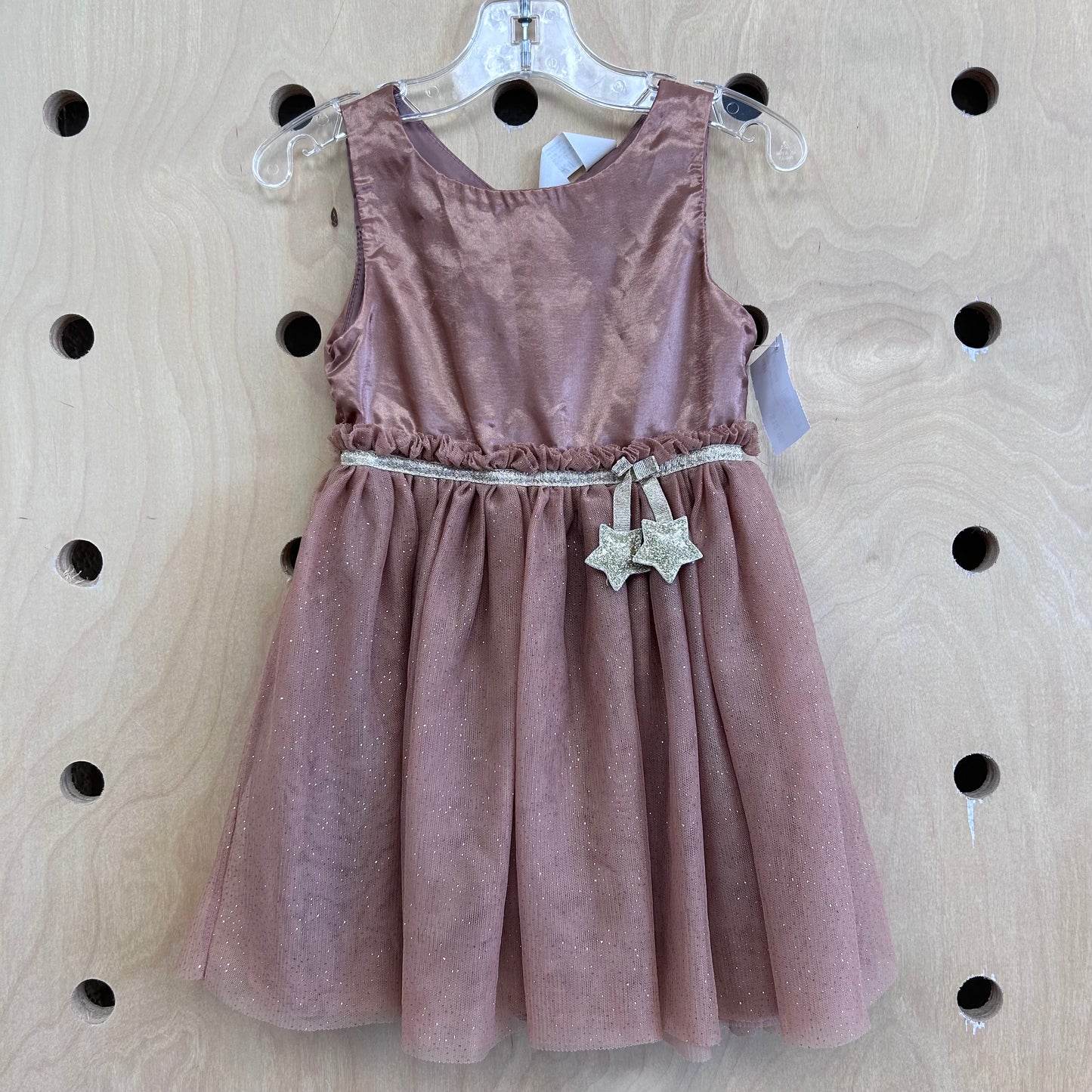 Brown & Gold Star Tulle Dress