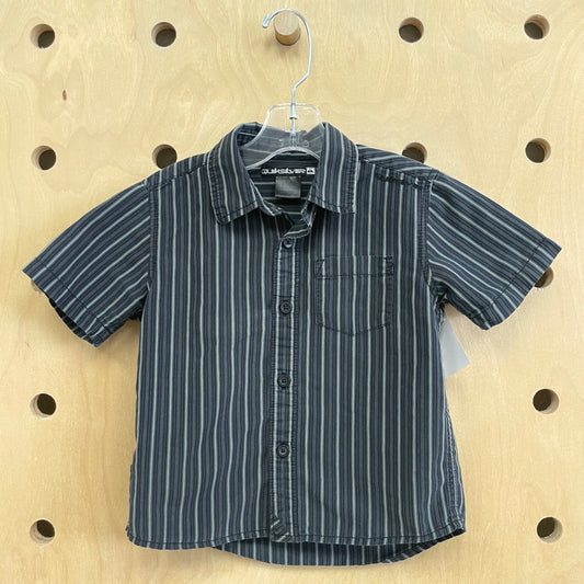 Black Striped Button Up Shirt