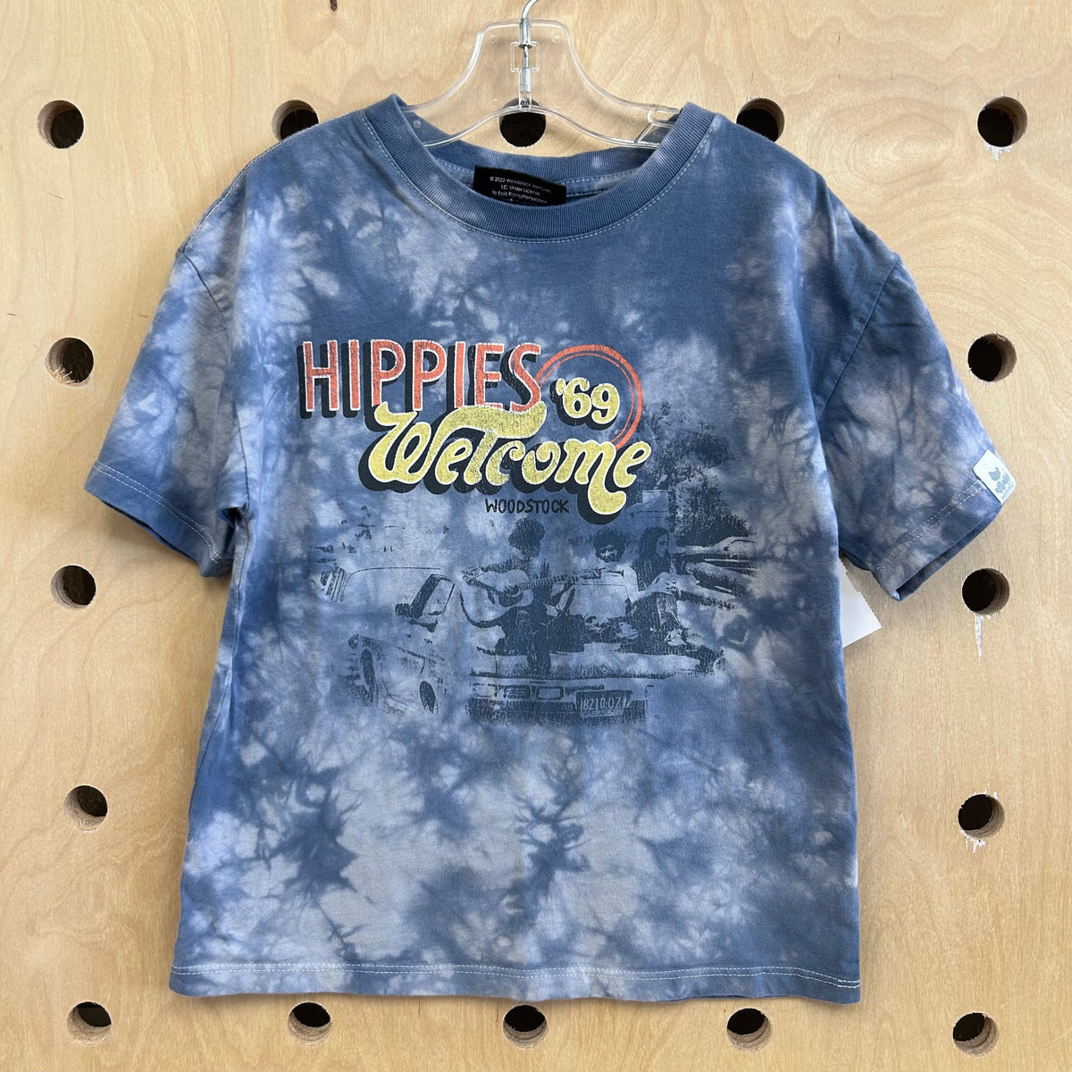 Blue Tie Dye Hippies Welcome Tee