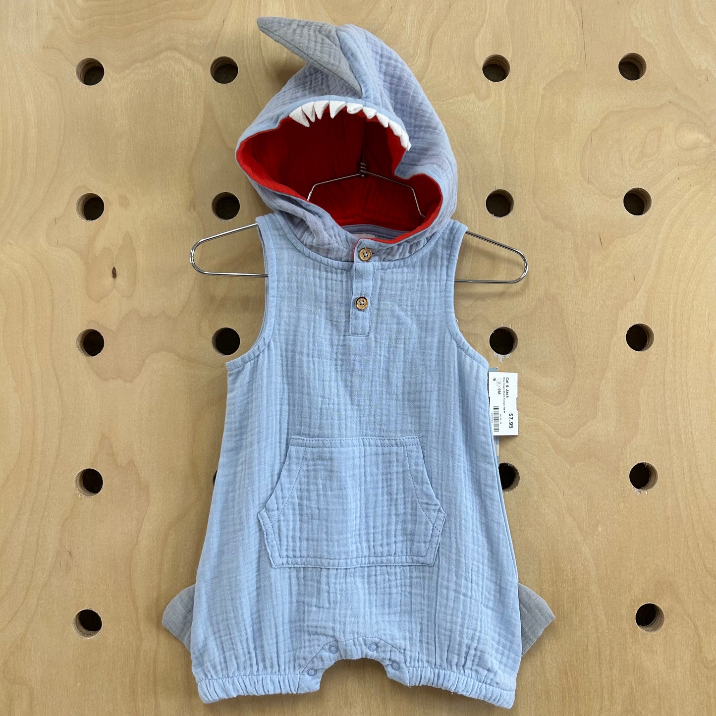 Blue Guaze Shark Romper NEW!