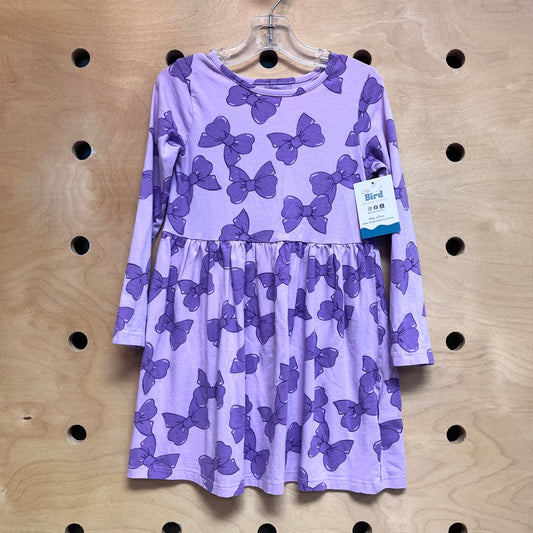 Purple Bows LS Dress