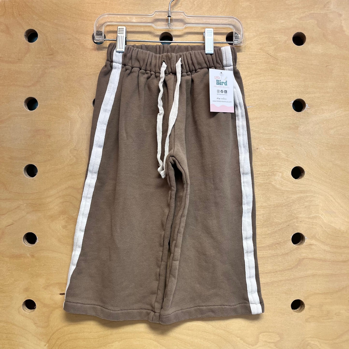 Brown & White Wide Leg Pants