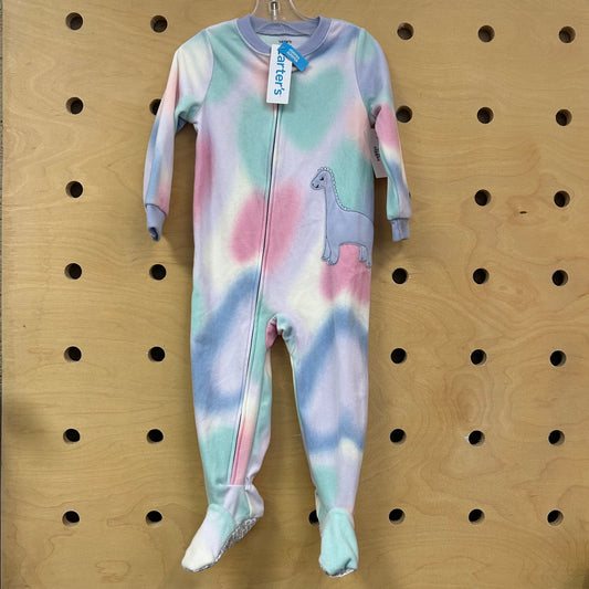 Tie Dye Dino Fleece Footies NEW!