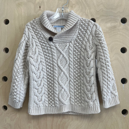 Cream Cable Knit Cowl Neck Sweater