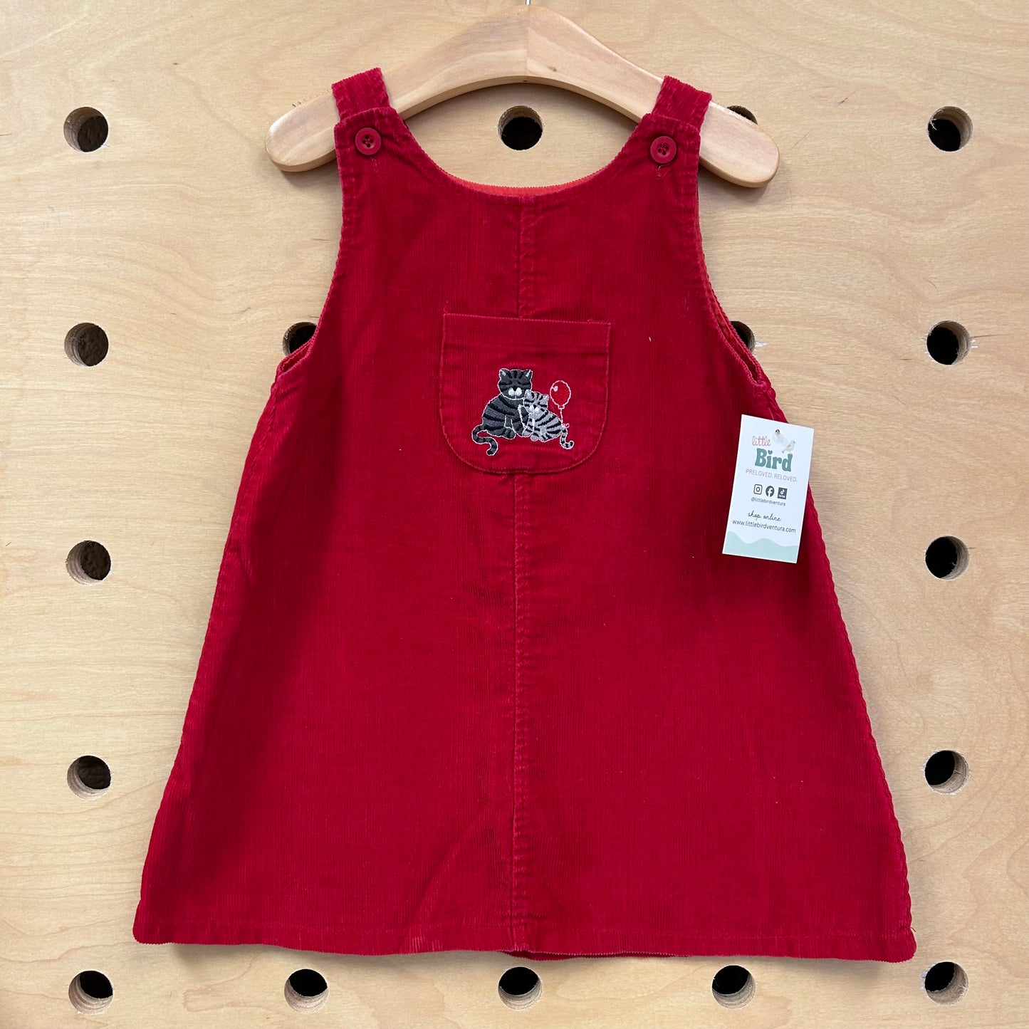 Carters Red Kitten Dress