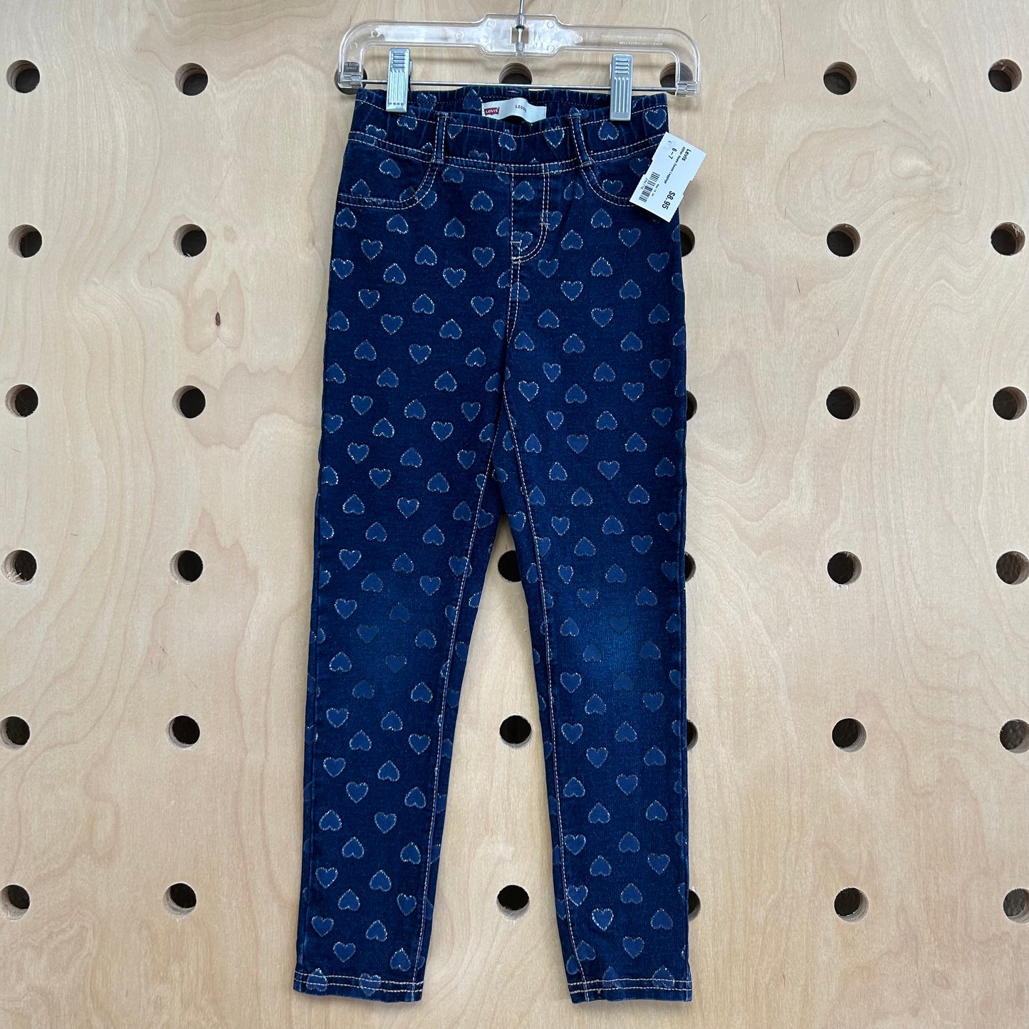 Glitter Hearts Denim Leggings