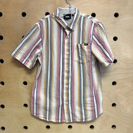 Yellow/Red Striped Button Up