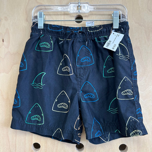 Black Neon Sharks Swim Shorts