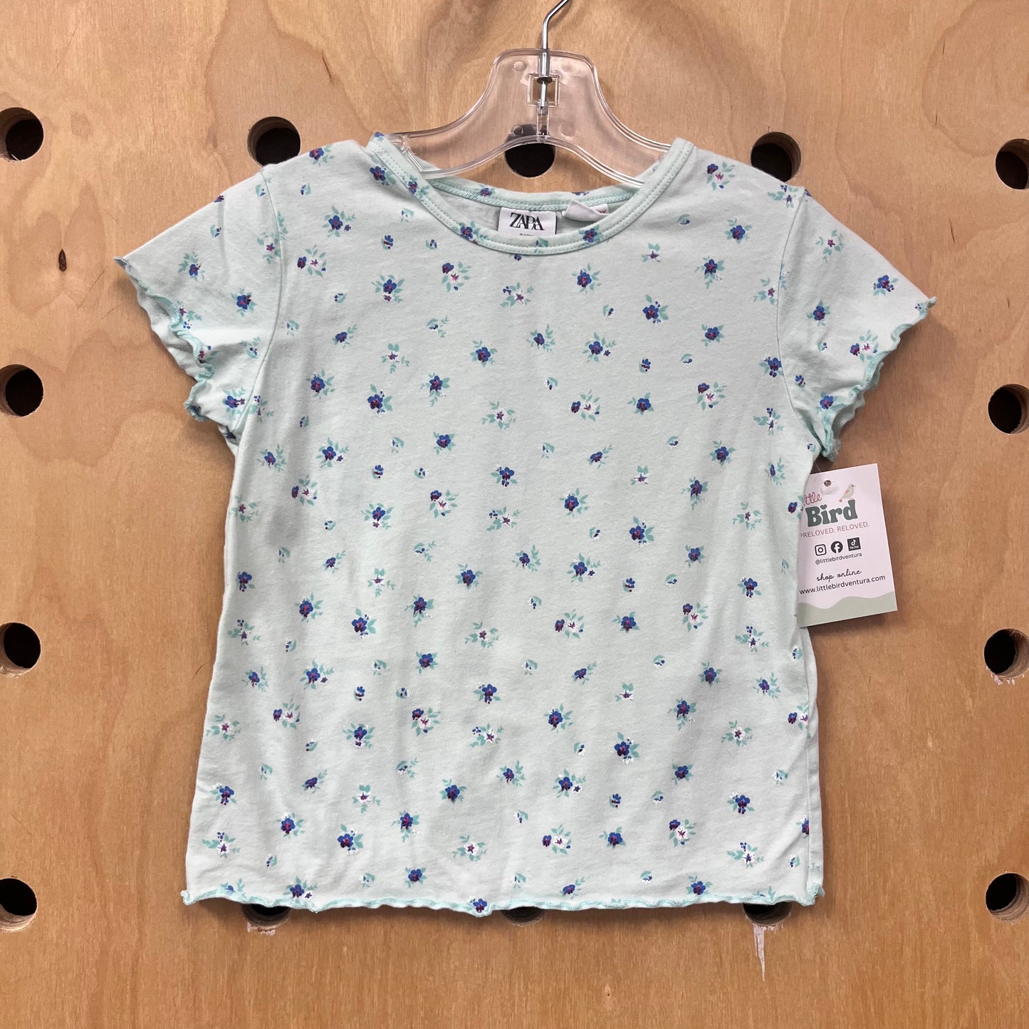 Mint/Purple Flower Tee