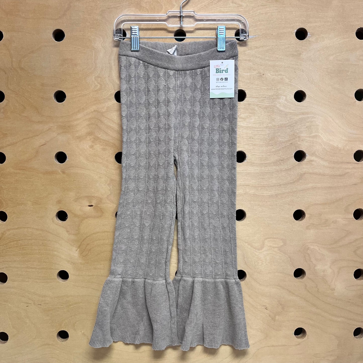 Beige Knit Organic Leggings