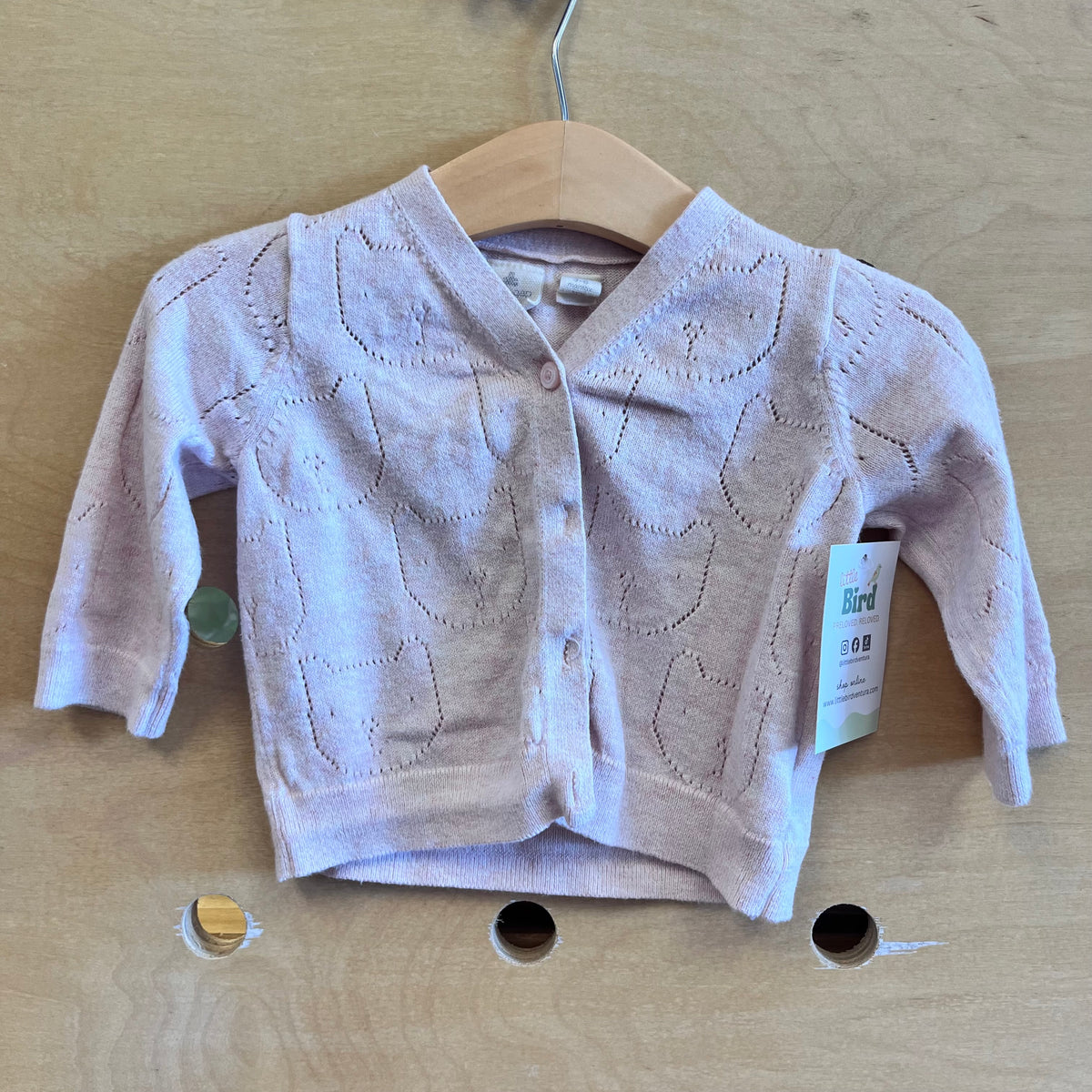 Pink Kitty Knit Cardigan