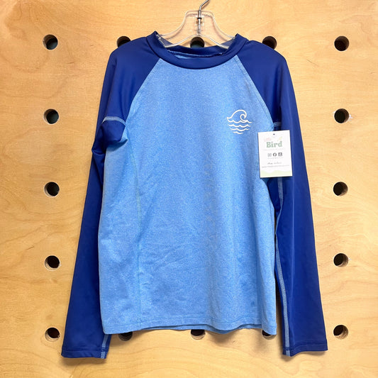 Blue LS Wave Swim Shirt