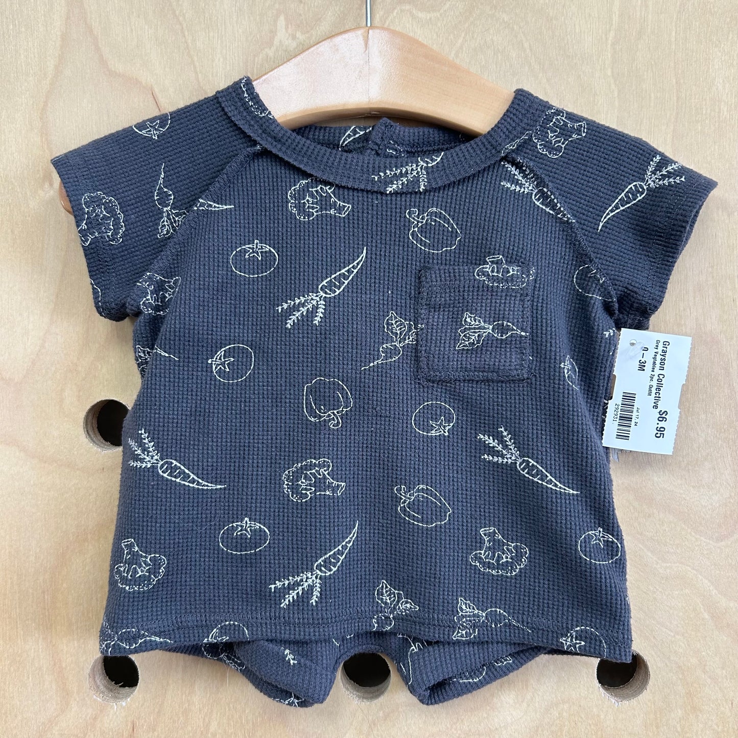Grey Vegtables 2pc. Outfit