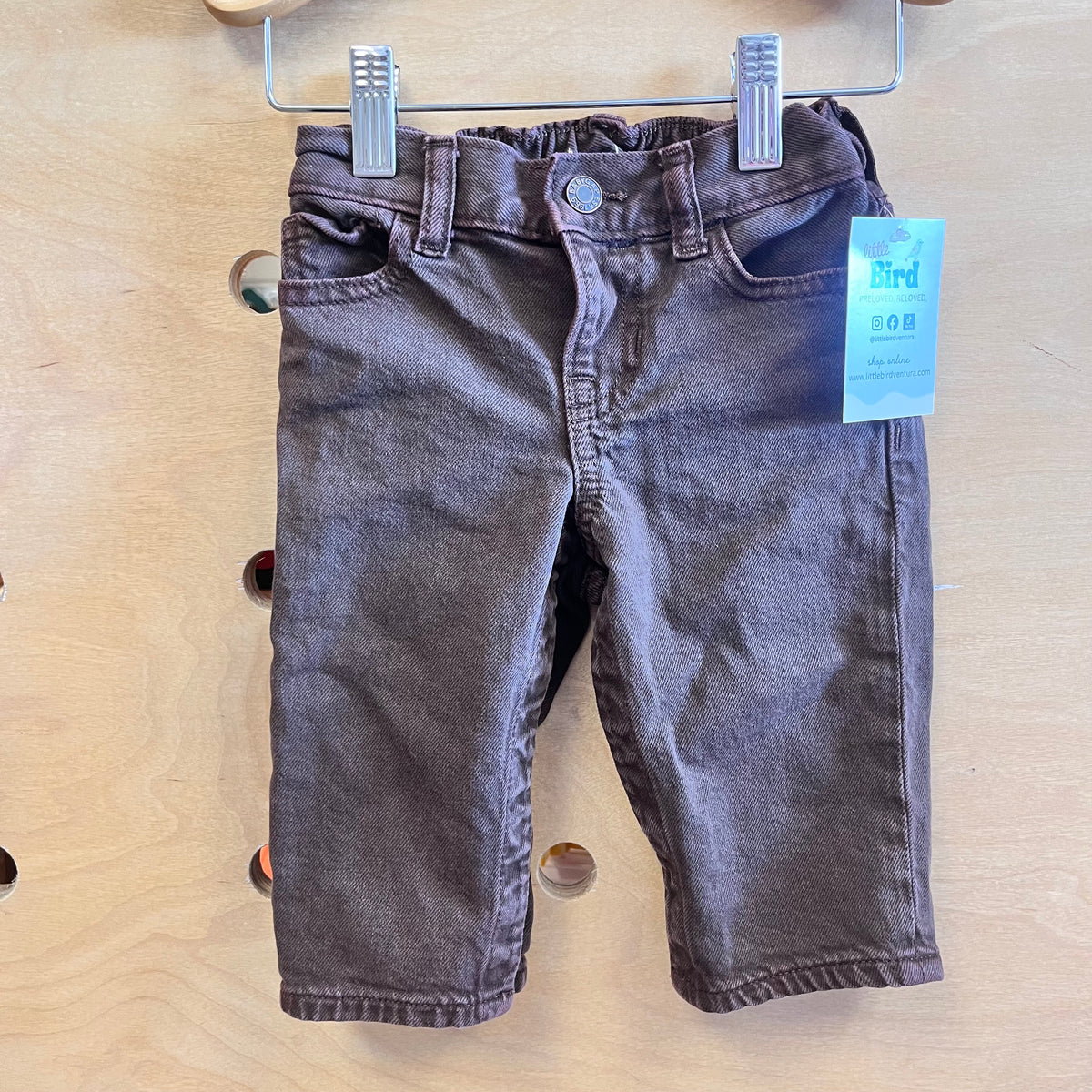 Brown Loose Denim Pants