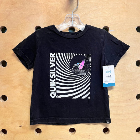 Black Surfing Logo Tee