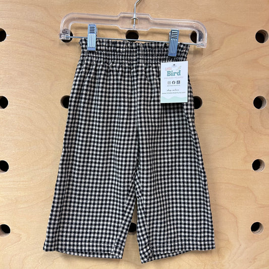 Black & Taupe Gingham Pants