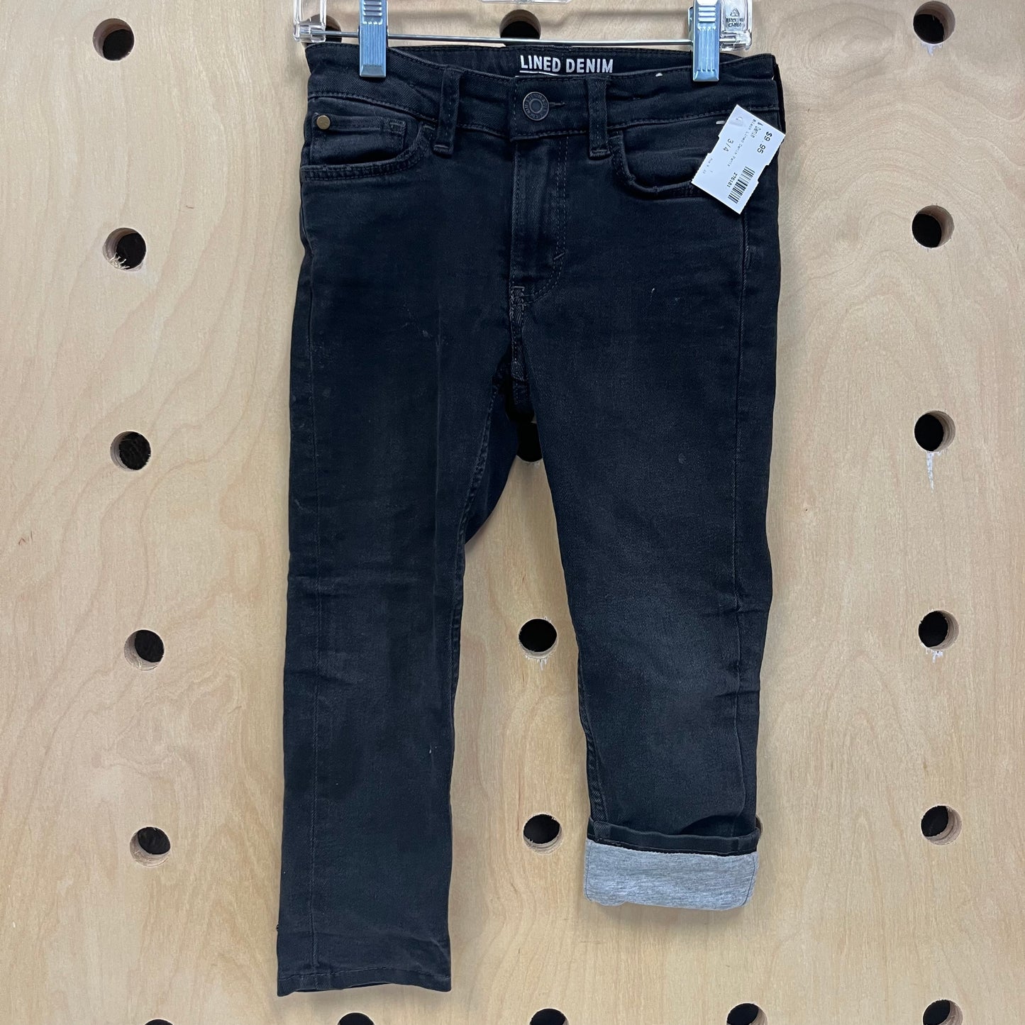 Black Lined Denim Pants