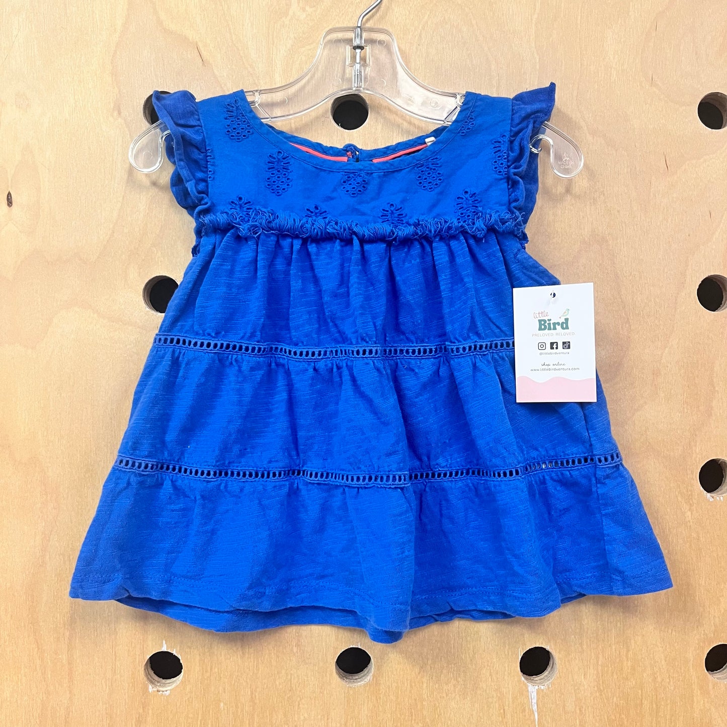 Blue Pineapple Cutouts Top