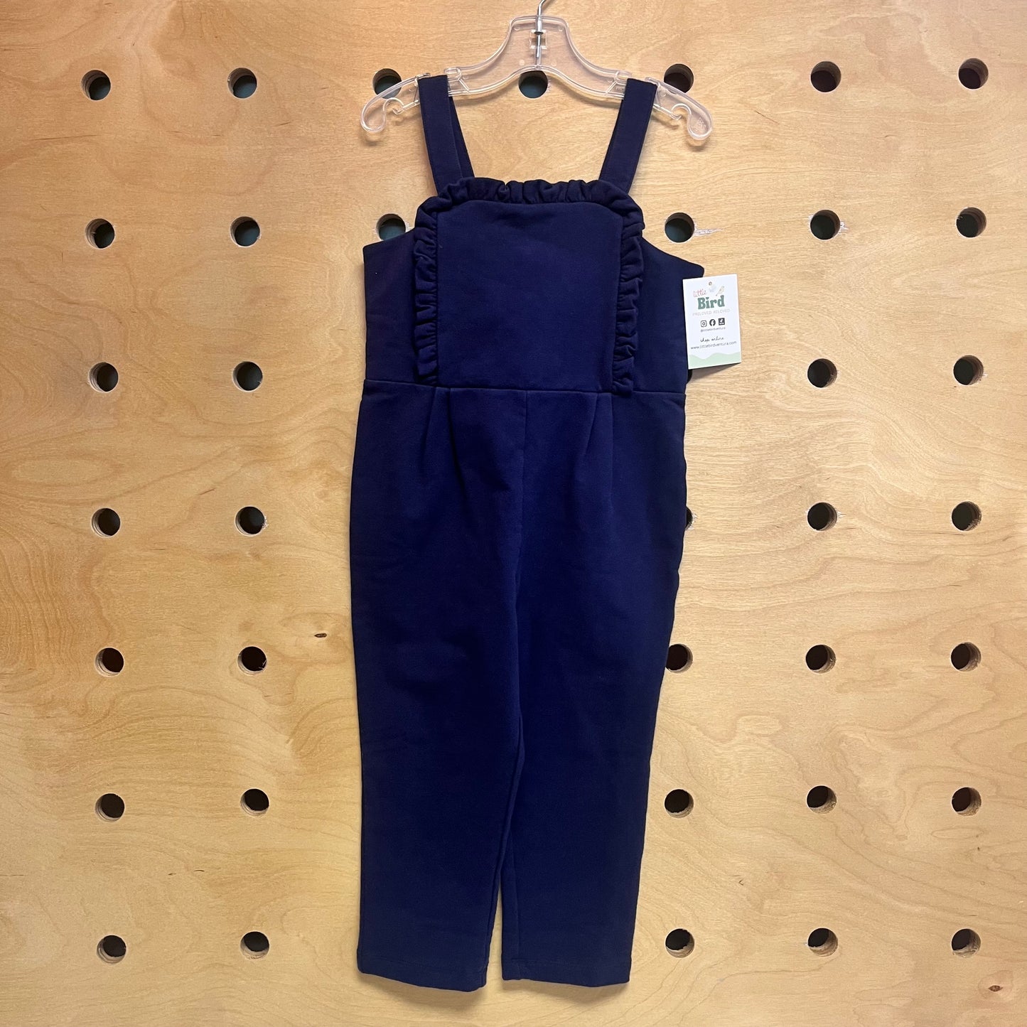 Navy Ruffle Romper