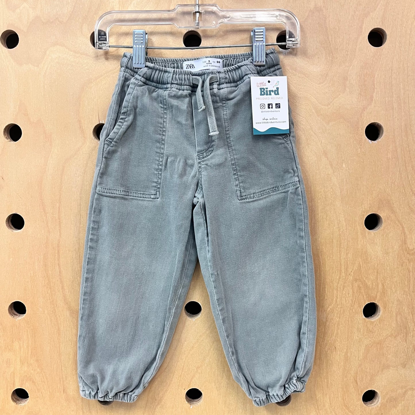 Grey Denim Joggers